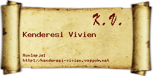 Kenderesi Vivien névjegykártya